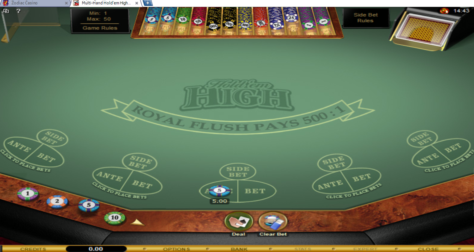 Play Multi-Hand Perfect Pairs European Blackjack Gold